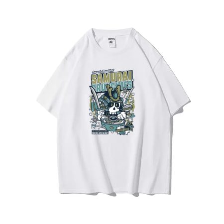 Samurai Crunches White T-shirt