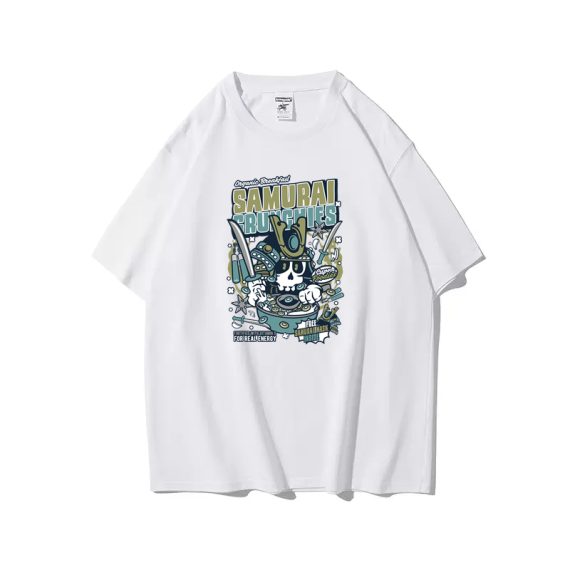 Samurai Crunches White T-shirt