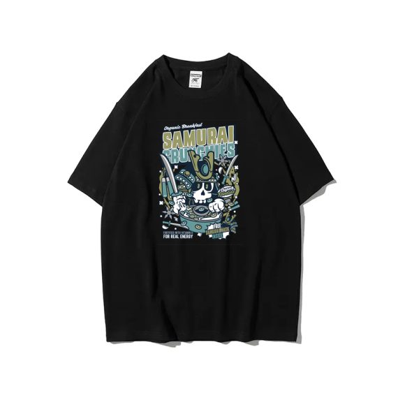 Samurai Crunches Black T-shirt