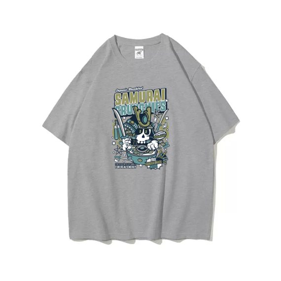 Samurai Crunches Grey T-shirt